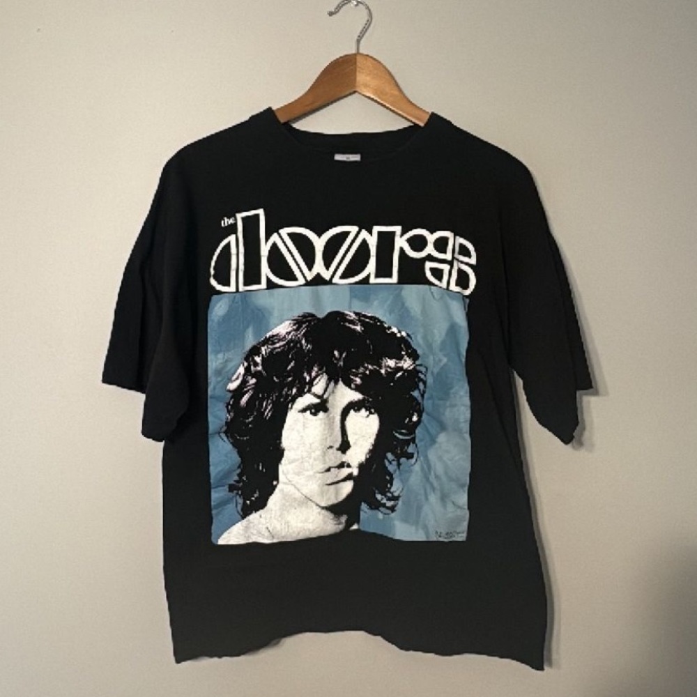 Vintage 90s Single Stitch Euro Boot The Doors Band Graphic T Shirt - Picture 2 of 9